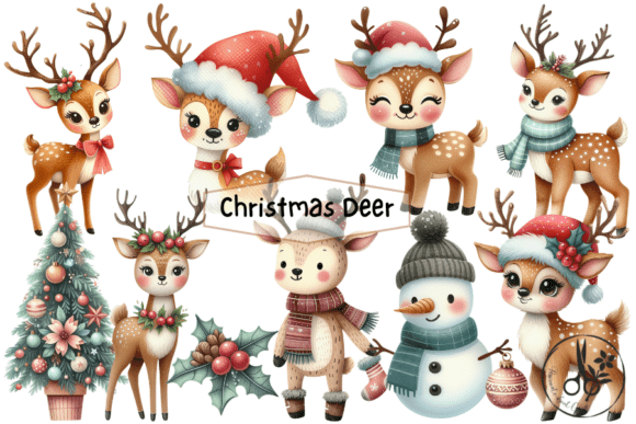 Christmas Deer: Woodland Charm for Festive Designs