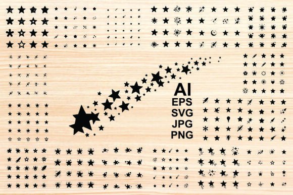 Collection of Stars Silhouette Vector: Essential Design Elements for Modern Creatives