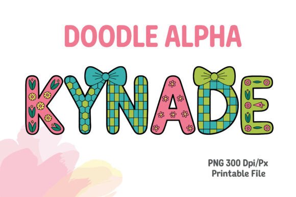 Colorful Kynade Name Doodle Alpha Art: Elevating Personalized Design
