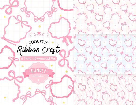 Coquette Ribbon Crest Clipart Patterns: A Guide for Creative Projects