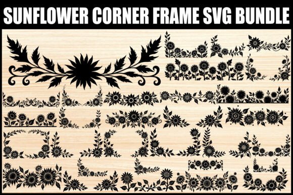 Elevating Digital Design with the Sunflower Corner Frame SVG Set
