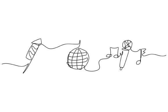 Elevating Event Design with Continuous Line Party at the Celebration Artwork