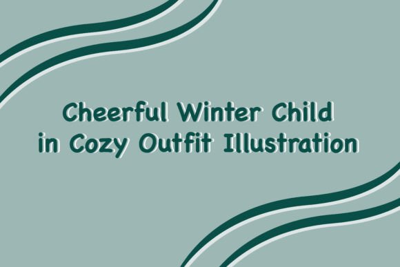 Embracing the Cheerful Winter Child in Cozy Outfit for Modern Design Projects