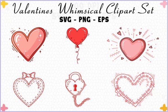 Enhancing Romantic Design Projects with the Valentine Doodle Heart Clipart Bundle