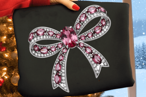 Evaluating the Rhinestone Glitter Christmas Bow PNG for Holiday Design Projects