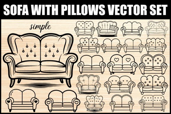 Integrating the Sofa with Pillows Vector Bundle into Your Design Workflow