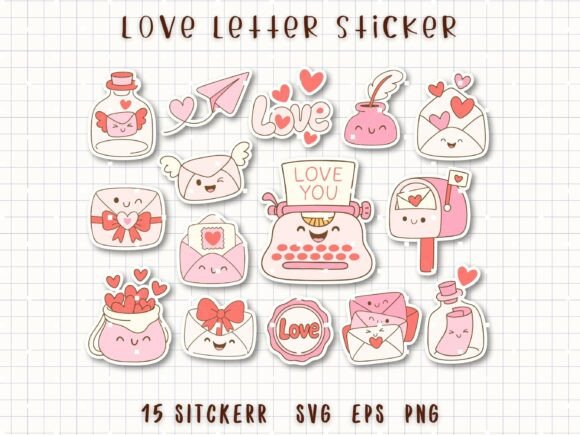 Love Letter Sticker Valentine Mail PNG