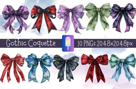 Mastering the Watercolor Gothic Coquette Bow Bundle for High-Quality Designs
