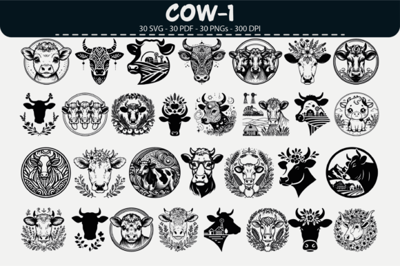 Maximizing Creative Potential with Cow Vector Clipart: A Comprehensive Guide to 30 Versatile Designs