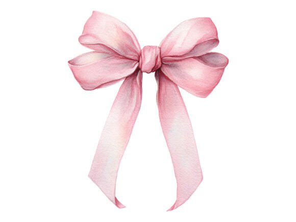 Pink Watercolor Bow PNG: Elegant Design