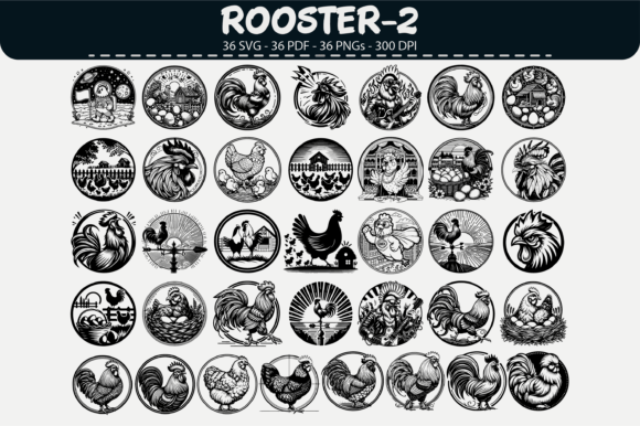 Rooster Vector Clipart – 36 Designs: A Comprehensive Guide for Creators