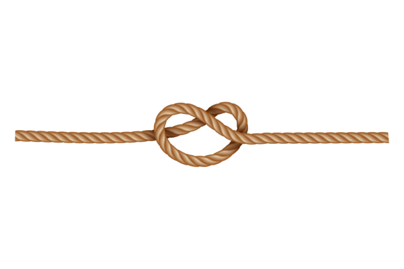 Sailing Knot Border: A Rope Loop Decorative Element for Nautical Design