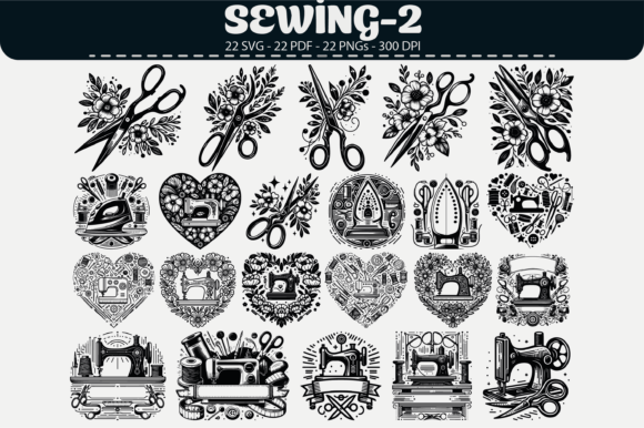 Sewing Vector Clipart – 22 Designs: A Comprehensive Overview for Crafters and Designers