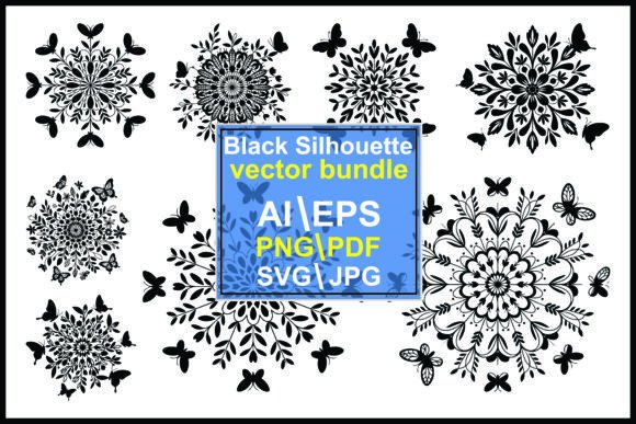 Silhouette Mandala Patterns Butterflies: A Versatile Resource for Modern Creators