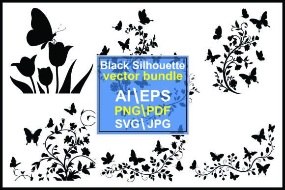 Silhouettes Floral Butterfly Patterns: A Guide to Botanical Vector Assets