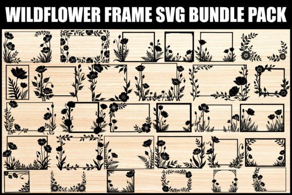 Wildflower Frame SVG Bundle Set